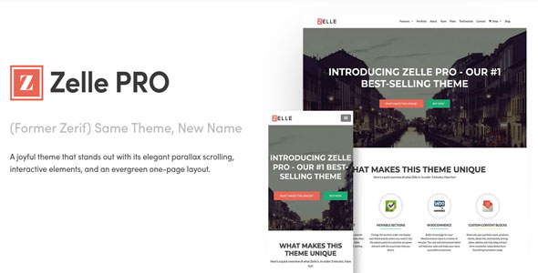 Zelle PRO v2.1.4 - WordPress Theme