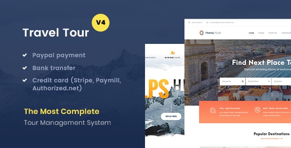 Travel Tour v4.1.6 - Tour Booking, Travel Booking Theme