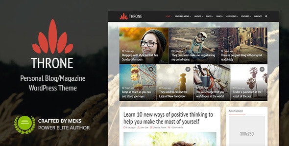 Throne v1.8.2 - Personal Blog/Magazine WordPress Theme