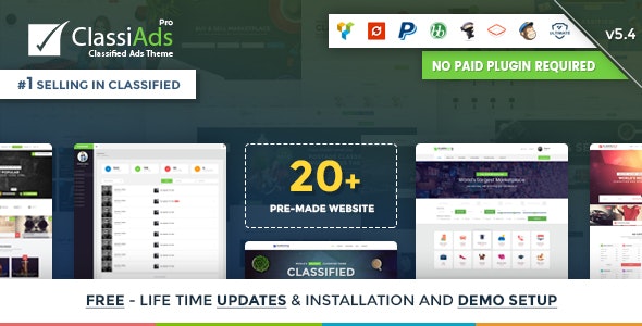 Classiads v5.8 - Classified Ads WordPress Theme