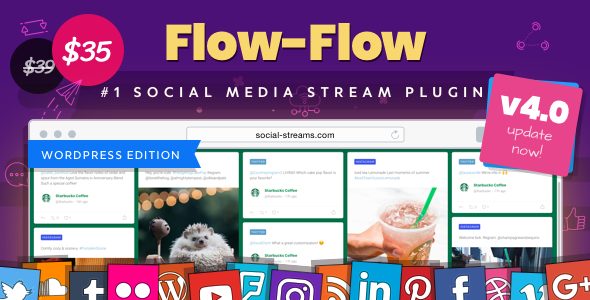 Flow-Flow v4.1.23 - WordPress Social Stream Plugin