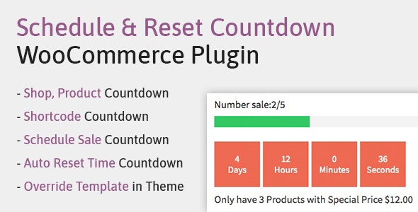 WooCP v1.0.0 - Schedule, Reset Countdown Plugin WooCommerce
