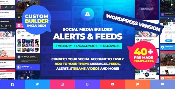 Asgard v1.1.0 - Social Media Alerts & Feeds WordPress Builder - Facebook, Instagram, Twitch and more!