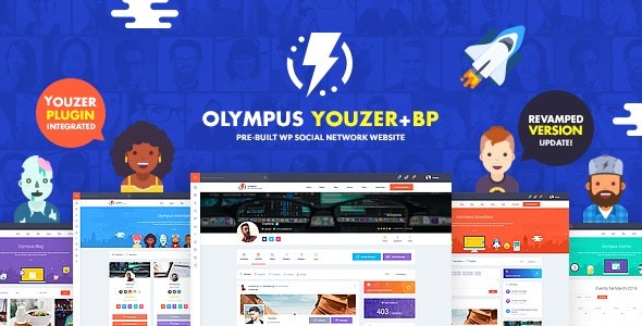 Olympus v2.5 - Powerful BuddyPress Theme for Social Networking