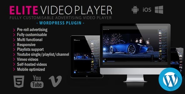 Elite Video Player v4.8 - WordPress plugin