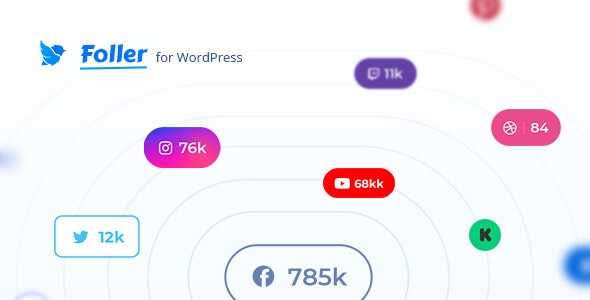 Foller v1.1.0 - Social followers bar for WordPress