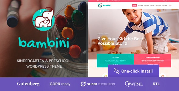Bambini v1.0.5 - Kindergarten & Pre-School Theme