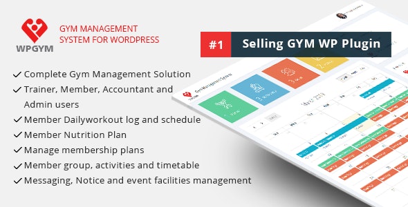 WPGYM v35.0 - Wordpress Gym Management System