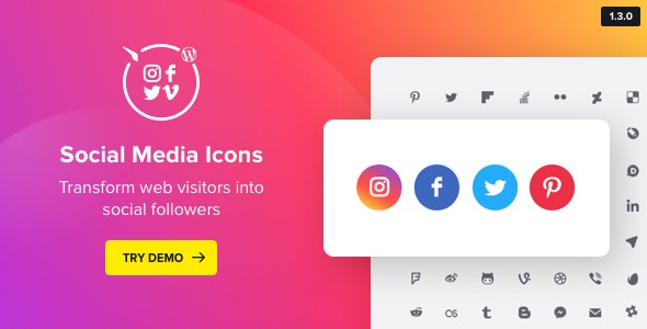 WordPress Social Media Icons v1.6.1 - Social Icons Plugin