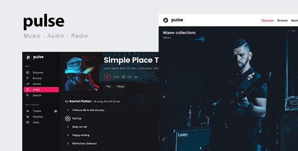 pulse v2.2.1 - Music, Audio, Radio WordPress Theme