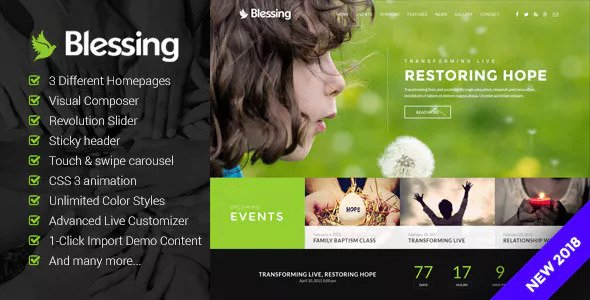 Blessing v1.5.6 - Responsive Theme for Church Websites
