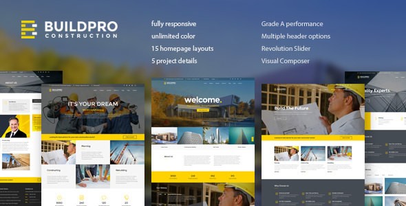 BuildPro v1.0.9.5 - Business, Building & Construction WordPress Theme