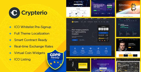Crypterio v2.3.3 - ICO and Cryptocurrency WordPress Theme