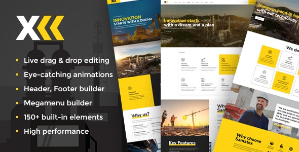 Samatex v1.6 - Industrial WordPress Theme + Woocommerce