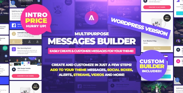 Asgard v1.1.4 - Multipurpose Messages and Social Builder Plugin