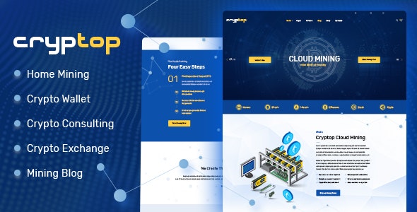 CrypTop v1.0.4 - ICO Landing and CryptoCurrency WordPress Theme