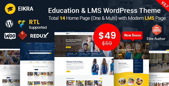 Eikra Education v3.8.2 - Education WordPress Theme