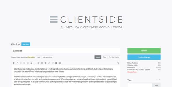 Clientside v1.14.5 - WordPress Admin Theme