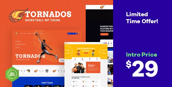 Tornados v1.0.0 - Basketball NBA Team WordPress Theme