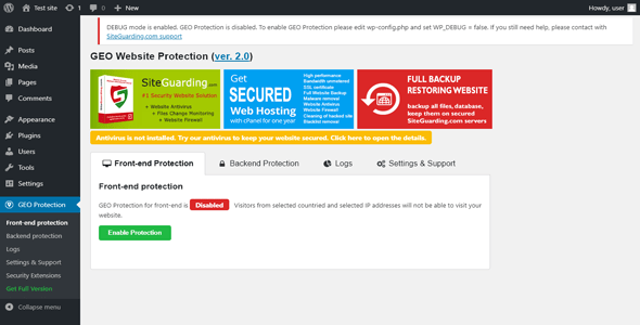 WP GEO Website Protection PRO 2.8.3