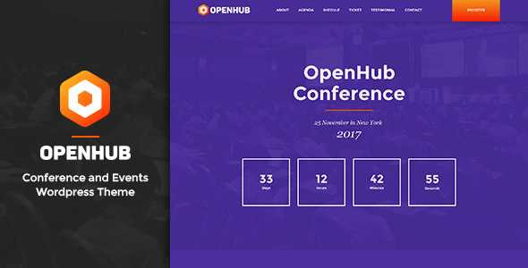 OpenHub v1.4 - A Stylish Events & Conference Theme