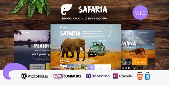 Safaria v1.3 - Safari & Zoo WordPress Theme