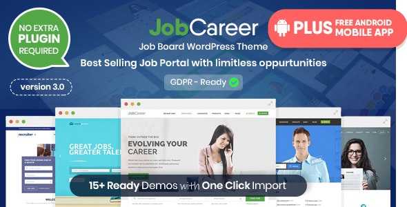 JobCareer v3.1 - Job Board Responsive WordPress Theme