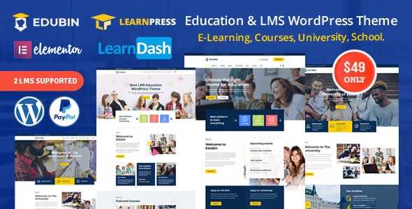 Edubin v3.0.5 - Education LMS WordPress Theme