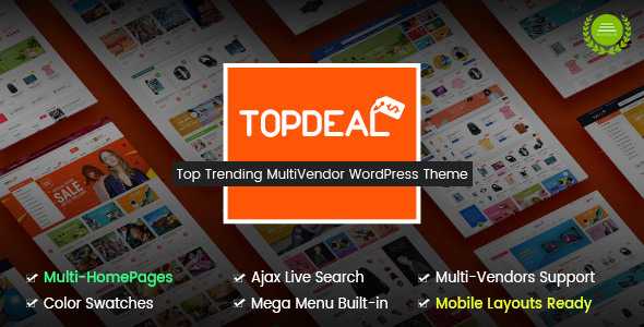 TopDeal v1.6.15 - Multipurpose Marketplace WordPress Theme