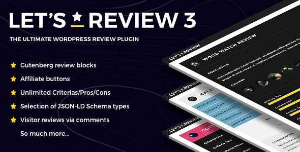 Let's Review v3.1.1 - WordPress Plugin With Affiliate Options