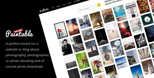 Paintable v2.2 - Photography and Blog / Photos Download Theme