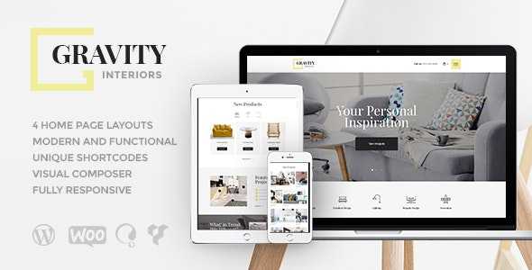 Gravity v1.2.4 - A Contemporary Interior Design & Furniture Store WordPress Theme