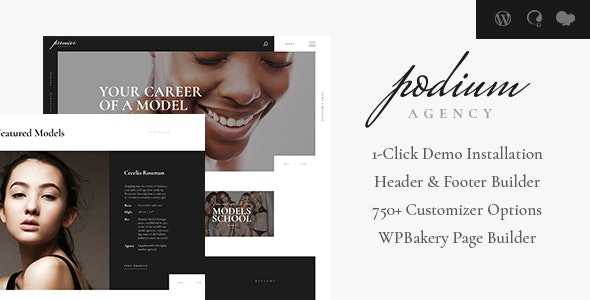 Podium v1.1.2 - Fashion Model Agency WordPress Theme