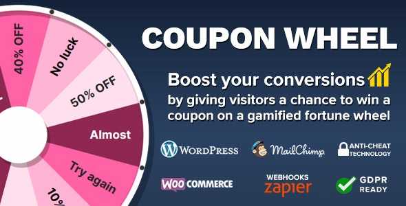 Coupon Wheel v3.0.9 - For WooCommerce and WordPress