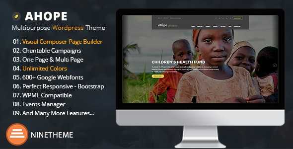 Ahope v2.2.8 - Nonprofit WordPress Theme