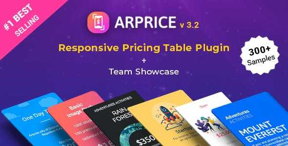 ARPrice v3.5 - Ultimate Compare Pricing table plugin