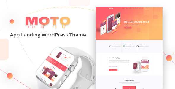 Moto v1.1.6 - WordPress Landing Page Theme