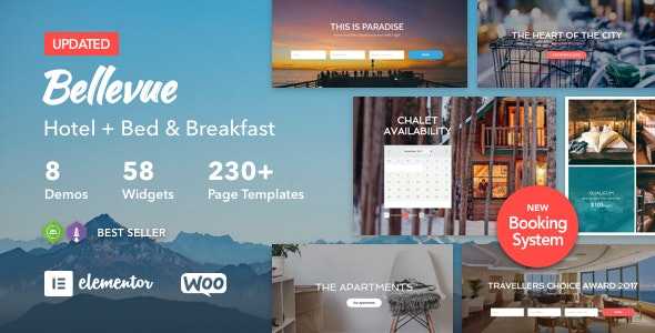 Bellevue v3.2.6 - Hotel + Bed and Breakfast Booking Calendar Theme
