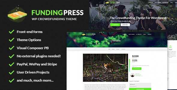 Fundingpress v5.2 - The Crowdfunding WordPress Theme