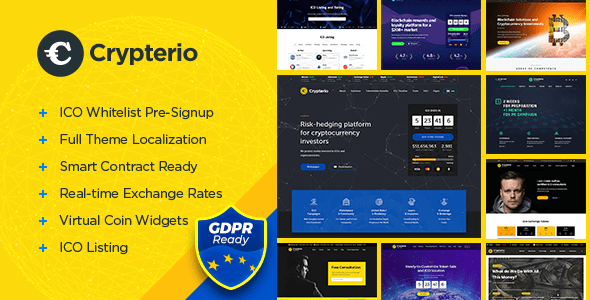 Crypterio v2.3.4 - ICO and Cryptocurrency WordPress Theme