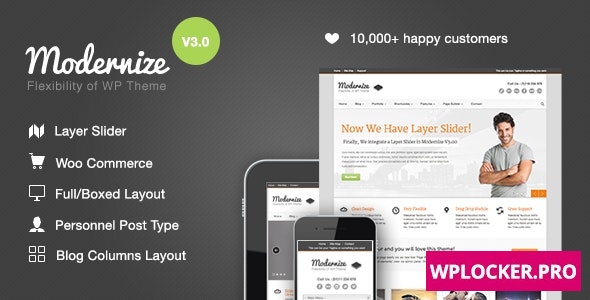 Modernize v3.3.2 - Flexibility of Wordpress