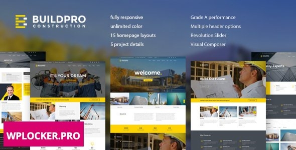 BuildPro v1.0.9.7 - Business, Building & Construction WordPress Theme