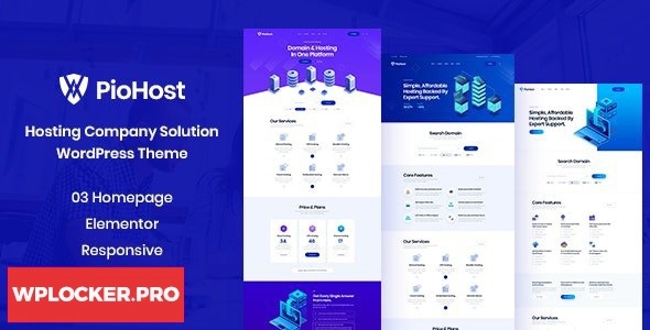 Piohost v1.0 - Domain and Web Hosting WordPress Theme