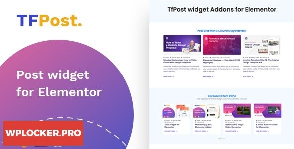 TfPost v1.0.1 - Post widget Addons for Elementor