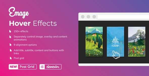 Emage v4.1.8 - Image Hover Effects for Elementor