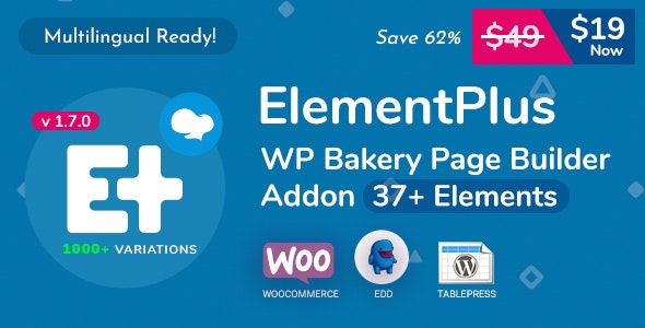 Element Plus v1.7.0 - WPBakery Page Builder Addon