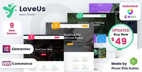 Loveus v1.6 - NonProfit Charity WordPress Theme