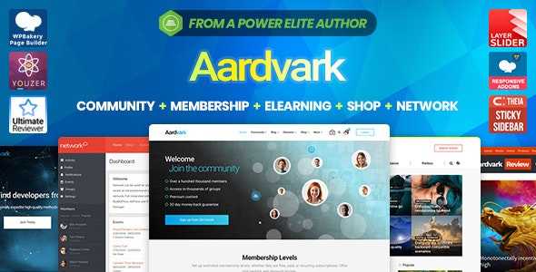 Aardvark v4.19 - Community, Membership, BuddyPress Theme