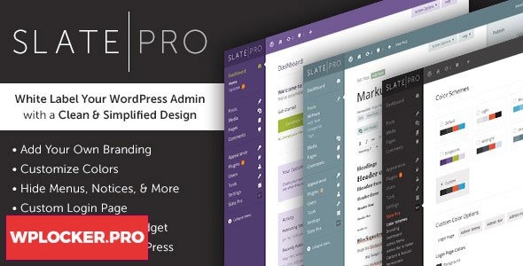 Slate Pro v1.1.8 - A White Label WordPress Admin Theme