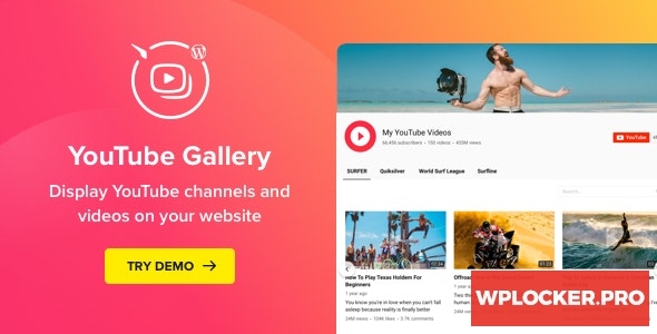 YouTube Plugin v3.4.1 - WordPress YouTube Gallery